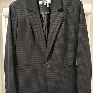 DKNY Women’s Black Checkered Blazer